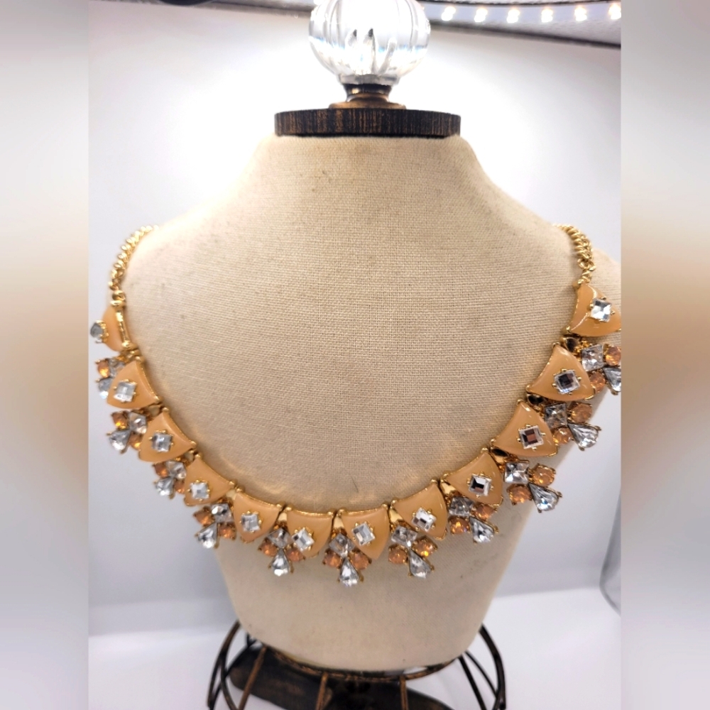 Cara NY Gold-Tone Rhinestone Bib Necklace